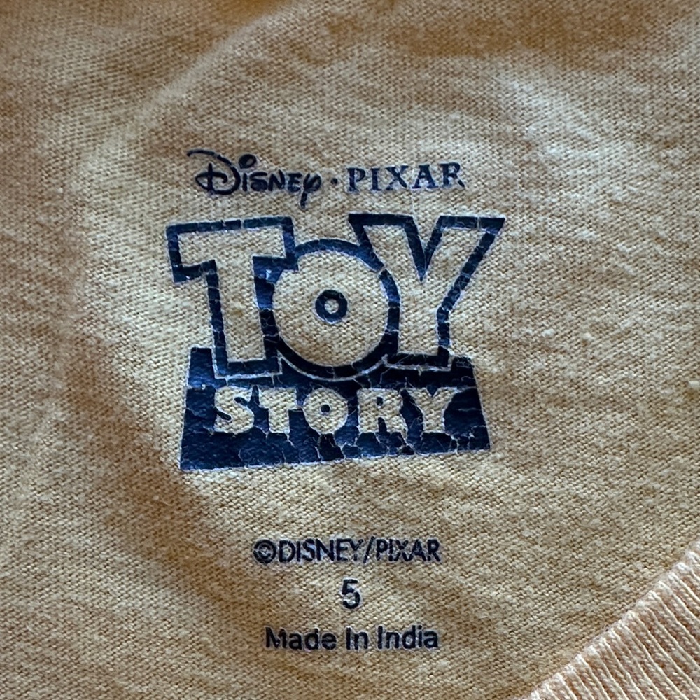 Disney Pixar Yellow Toy Story Graphic T-Shirt in Size 5T - Picture 3 of 8